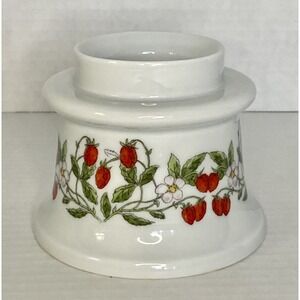 Strawberry Floral Candle Holder Rauschert Porcelain West German Bavarian Village